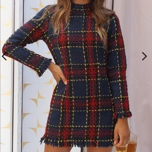 Plaid wool / tweed dress